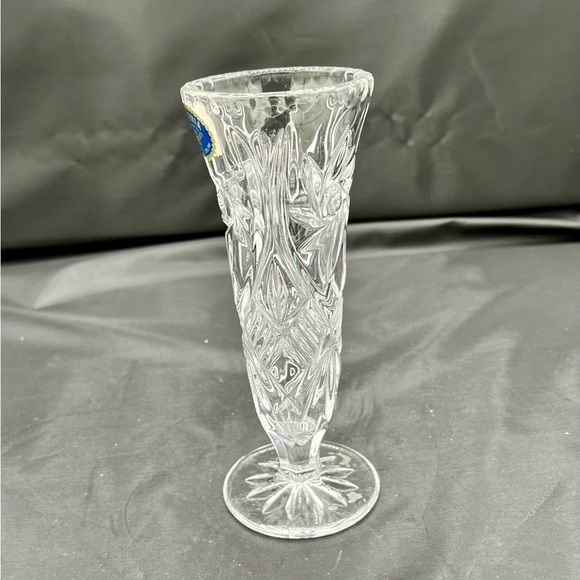 Vintage Bohemia Crystal Czech Republic Bud Vase - Picture 6 of 11